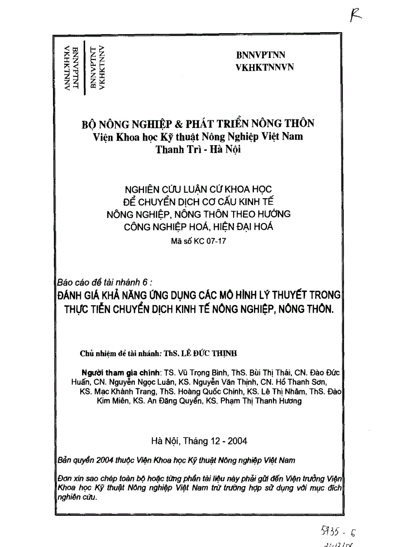 Đánh giá khả năng ứng dụng các mô hình lý thuyết trong thực tiễn chuyển dịch kinh tế nông nghiệp nông thôn