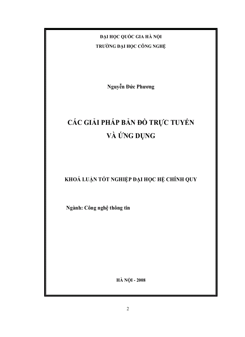 Ứng dụng công nghệ GIS xây dưng bản đồ trực tuyến các địa điểm du lịch tại Thành Phố Hà Nội