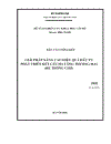 Giải pháp nâng cao hiệu quả đầu tư phát triển kết cấu hạ tầng thương mại Hệ thống chợ