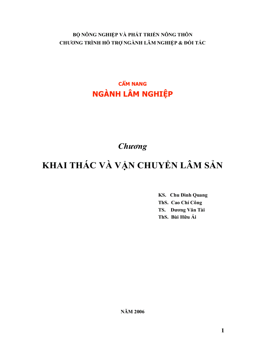 Khai thác và vận chuyển lâm sản