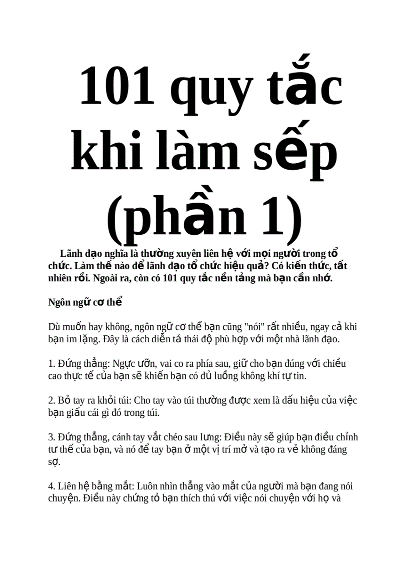 101 quy tắc khi làm xếp