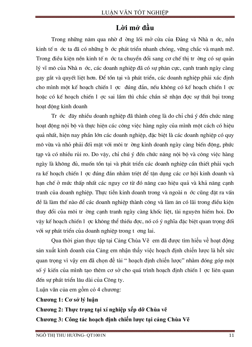 Hoạch định một số chiến lược nhằm phát triển Cảng Chùa vẽ