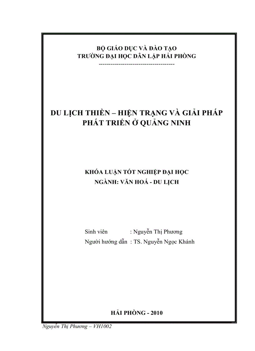 Du lịch Thiền Hiện trạng và giải pháp phát triển ở Quảng Ninh