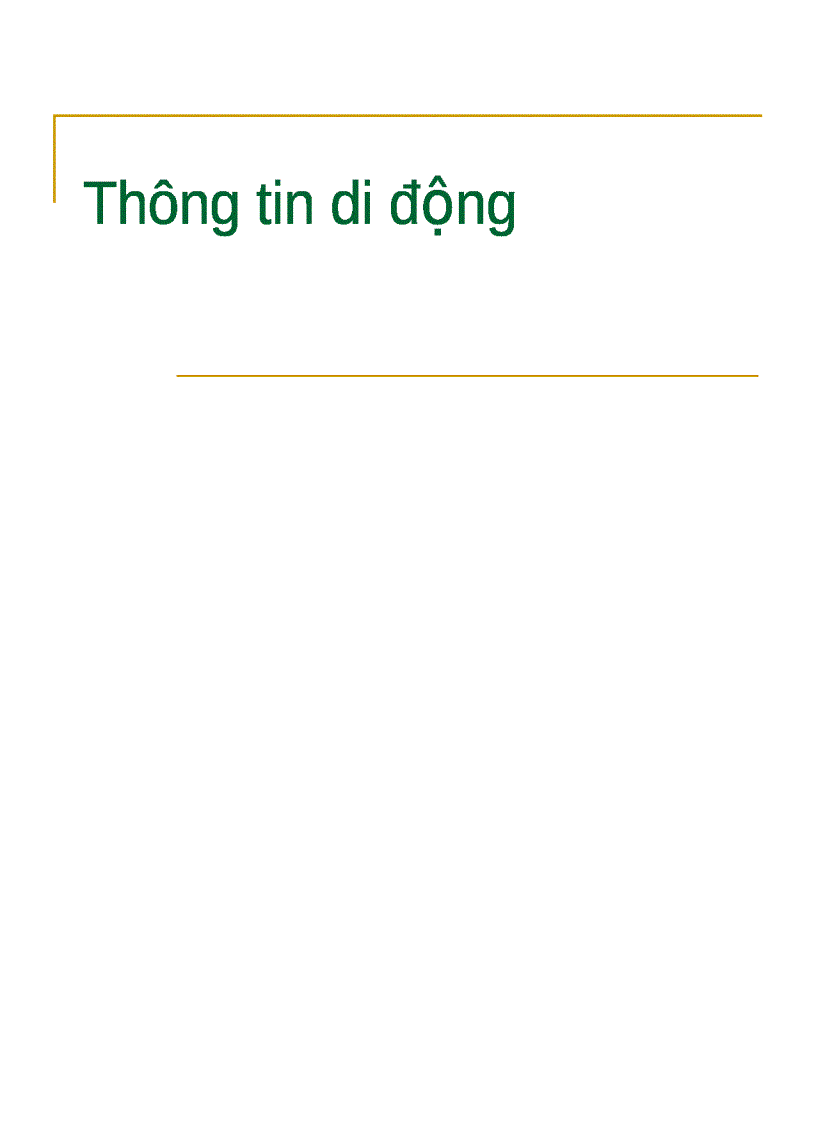 Hệ thống thông tin di động