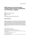 System Verrilog Specification