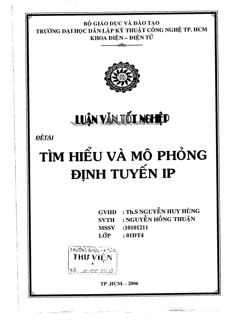 Tìm hiểu và mô phỏng định tuyến IP