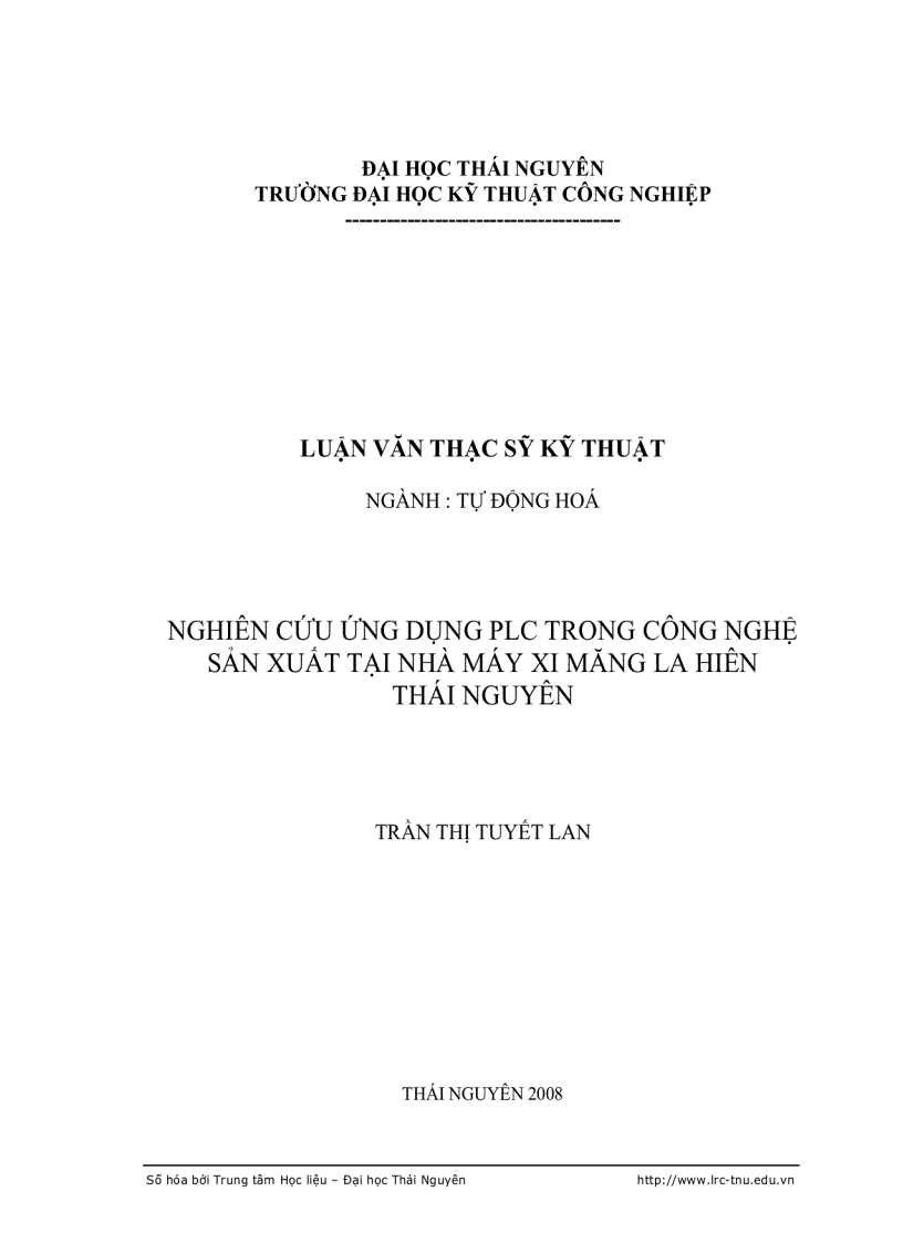 Đề tài điều khiển PLC trong nhà máy xi măng