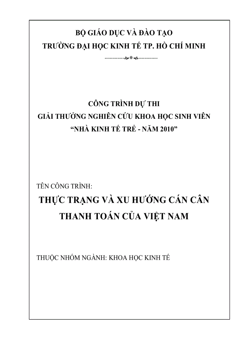 Thực trạng và xu hướng của cán cân thanh toán của Việt Nam