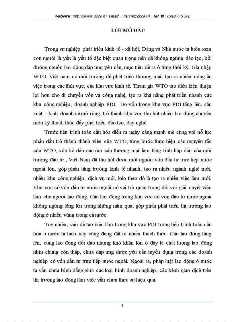 Fdi trong tiến trình toàn cầu hóa