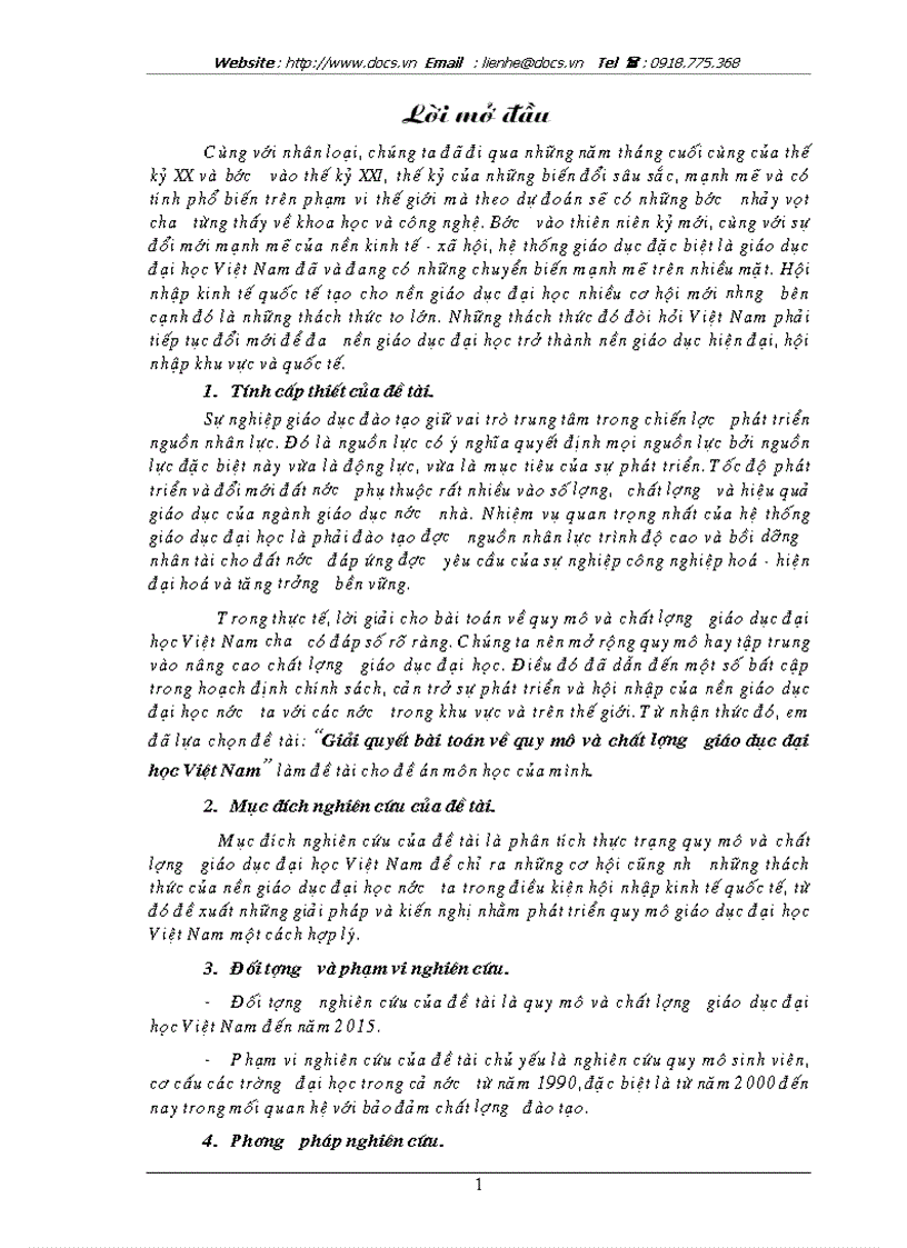 Giải quyết bài toán về quy mô và chất lượng giáo dục đại học Việt Nam