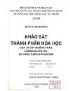 Khảo sát thành phần hóa học của lá cây muồng trâu cassia alatalin họ vang caesalpiniaceae