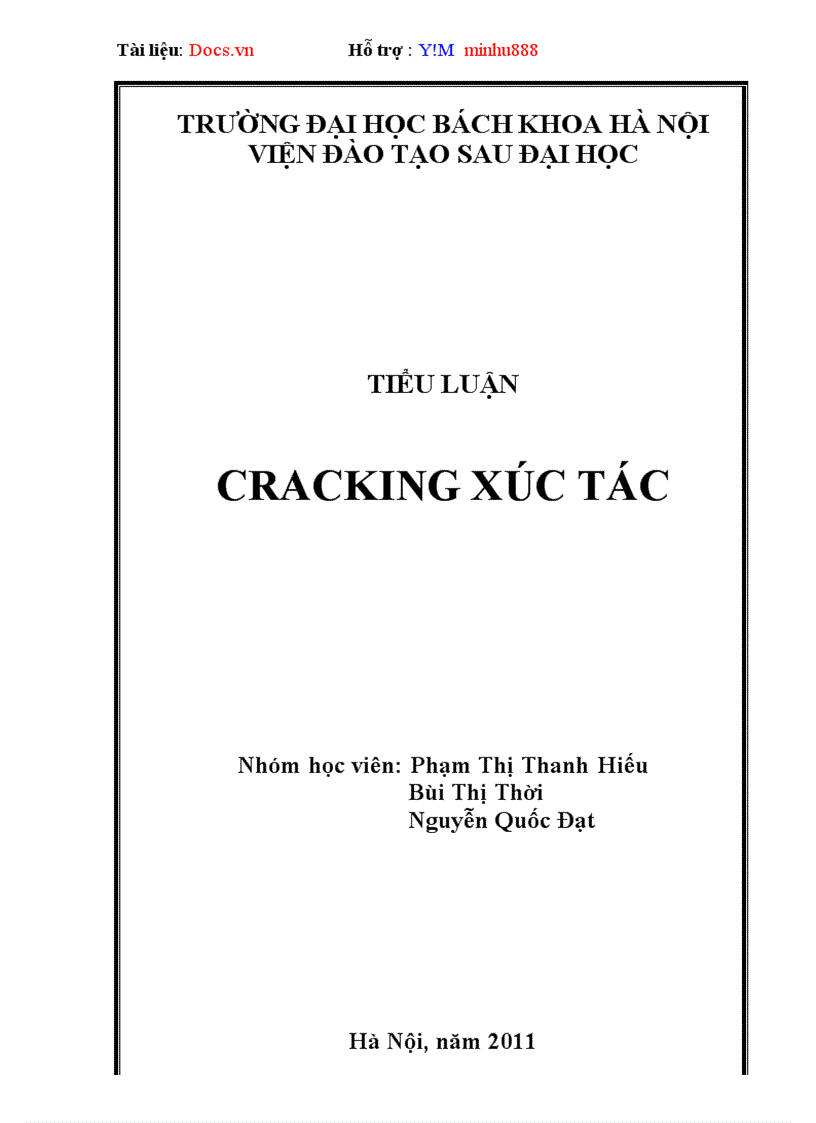 Cracking xúc tác