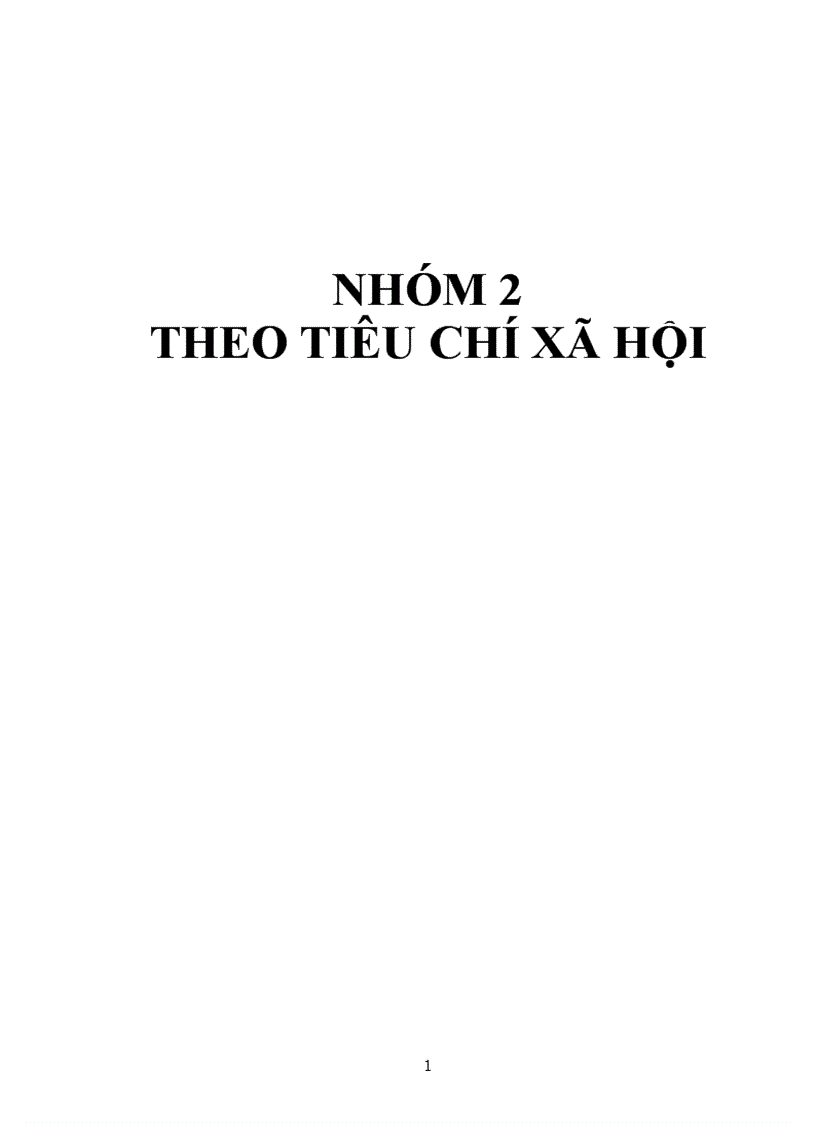 Vấn đề theo tiêu chí xã hội