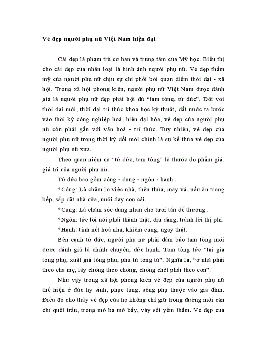 Vẻ đẹp người phụ nữ Việt Nam hiện đại