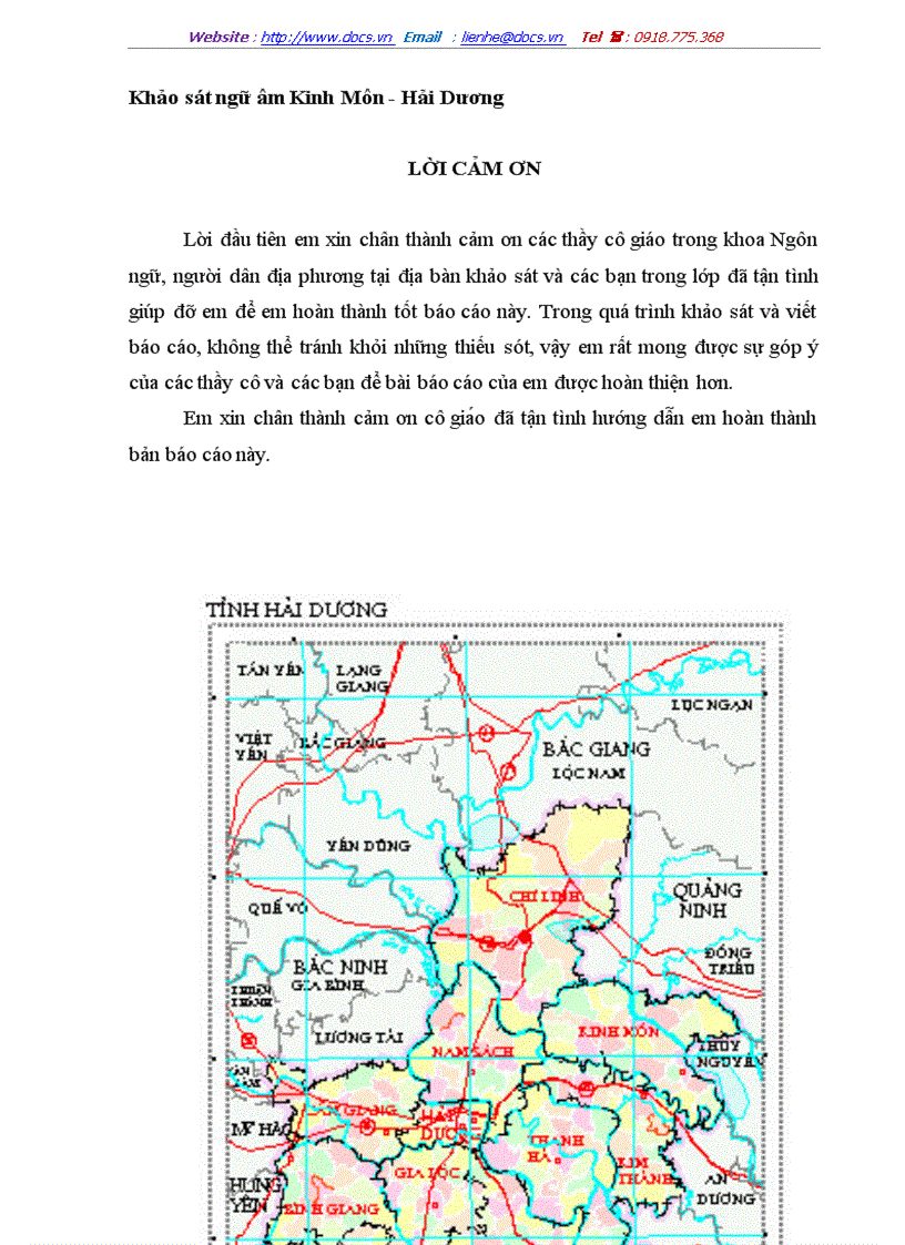 Khảo sát ngữ âm Kinh Môn Hải Dương