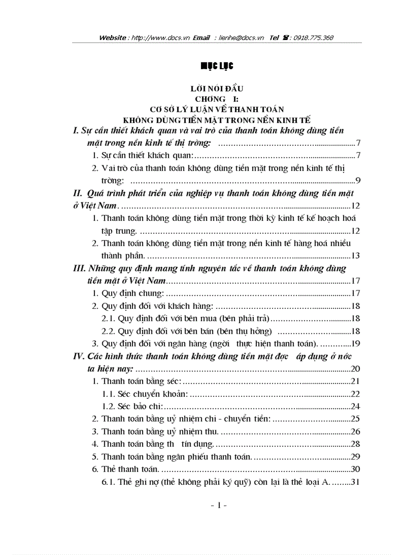 1số vấn đề về tổ chức thanh toán không dùng tiền mặt tại ngânhàng NHCT VietinBank Đống Đa