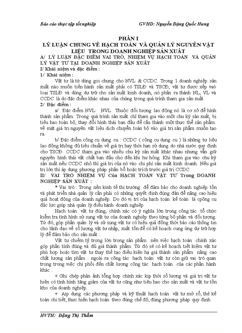 Hoàn thiện việc hạch toán và quản lý vật tư tại công ty in đà nẵng