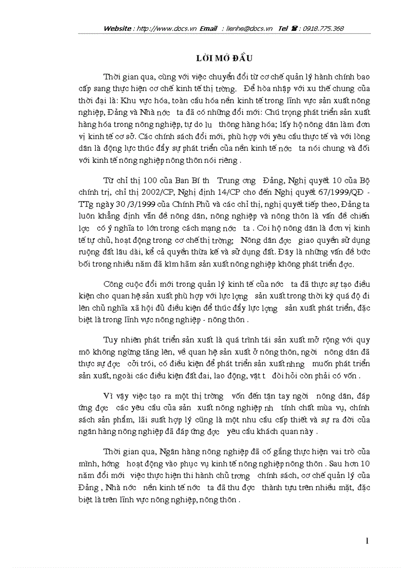 Tín dụng hộ sản xuất thực trạng giải pháp