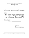 Luận văn tốt nghiệp kế toán nguyên vật liệu và công cụ dụng cụ