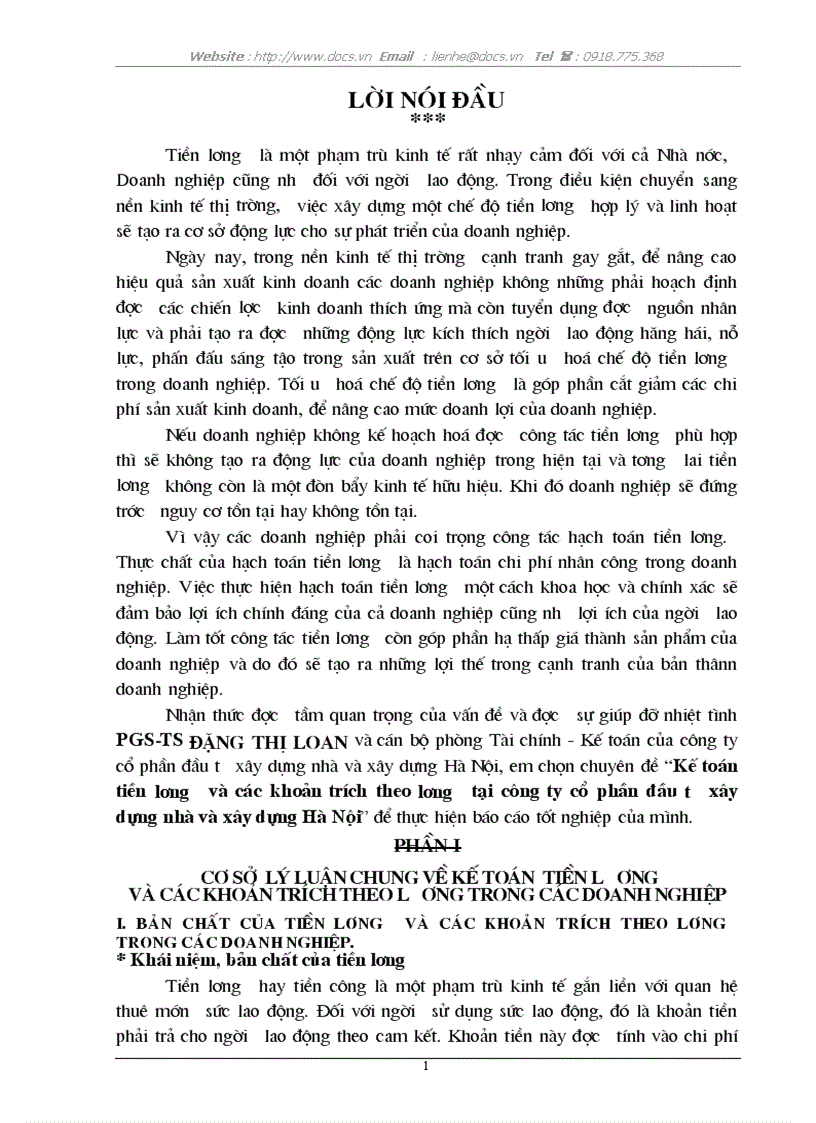 Kế toán tiền lương và các khoản trích theo lương tại công ty cổ phần đầu tư xây dựng nhà và xây dựng Hà Nội