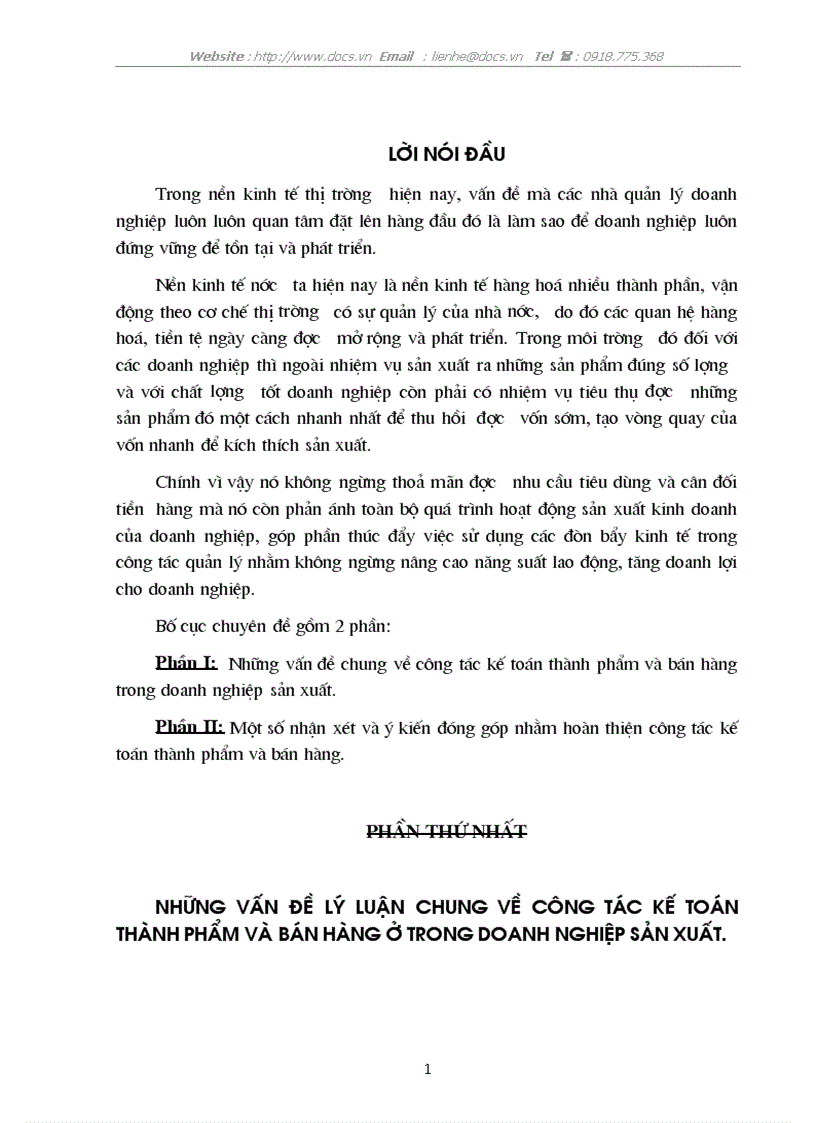 Hoàn thiện kế toán thành phẩm bán hàng