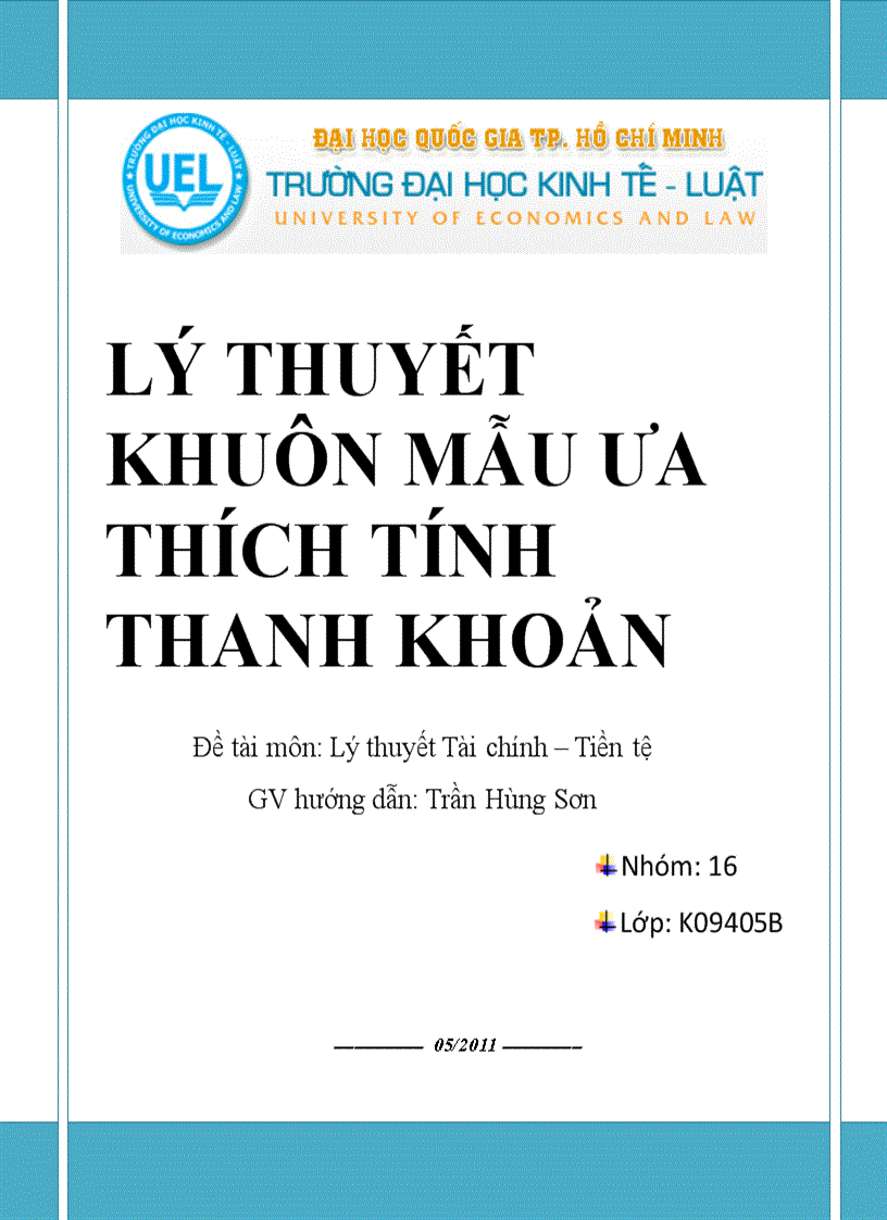 Lí thuyết tài chính tiền tệ powerpoit