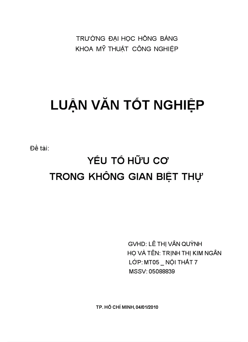 Yếu tố hữu cơ trong không gian biệt thự