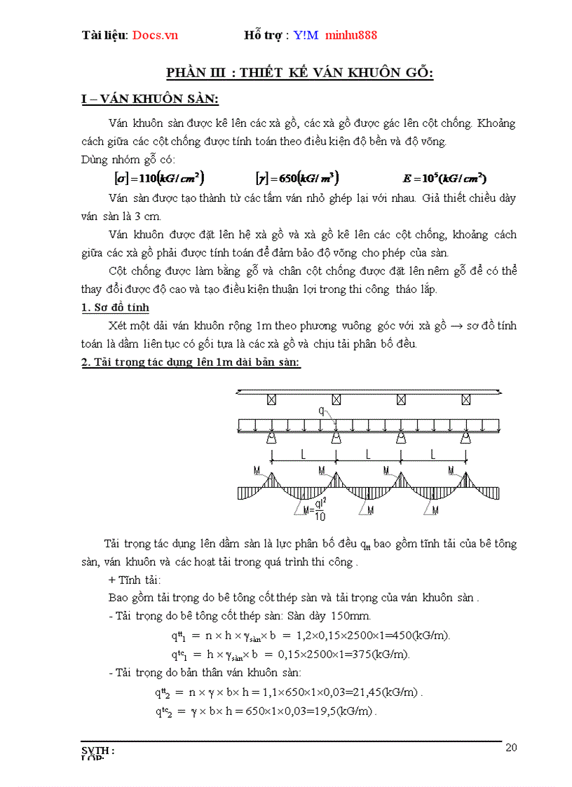 Thiết kế ván khuôn gỗ