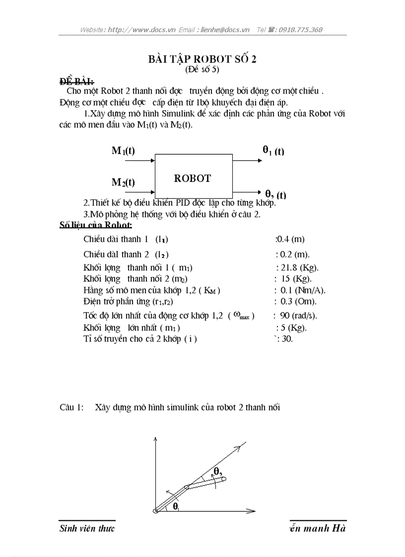Bài tập ROBOT số 2