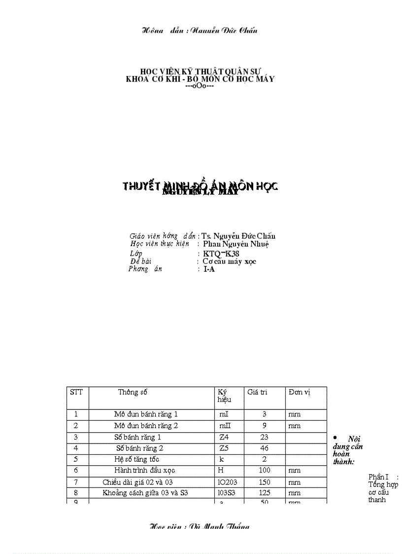 Chủ đề Cơ cấu máy xọc có thanh truyền TM CAD