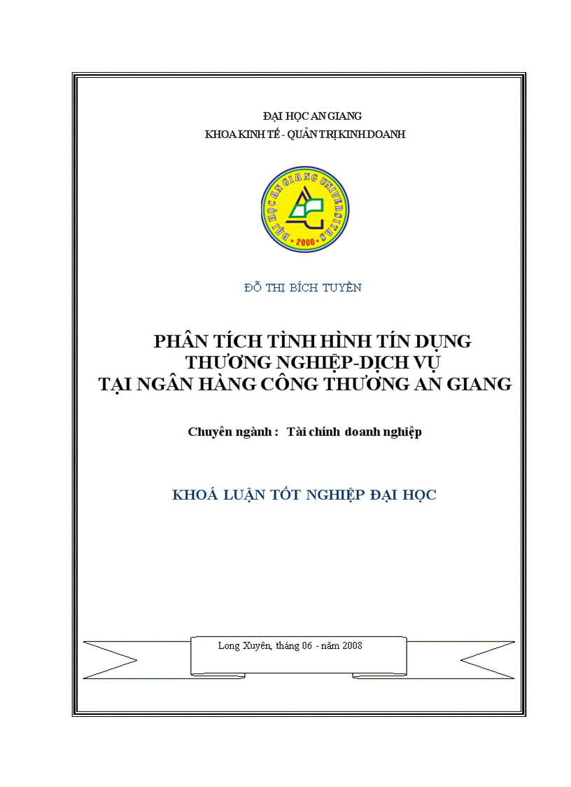 Phân tích tình hình cho vay tại ngân hàng nông nghiệp và phát triển nông thôn huyện châu thành