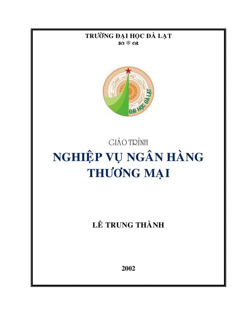 Giáo trình nghiệp vụ ngân hàng