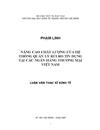 Nâng cao chất lượng của hệ thống quản lý rủi ro tín dụng tại các Ngân Hàng Thương Mại Việt Nam