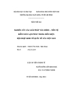Luận án tiến sĩ đh ngân hàng Nghiên cứu các giải pháp tài chính tiền tệ kiểm soát lạm phát trong điều kiện hội nhập kinh tế quốc tế của việt nam