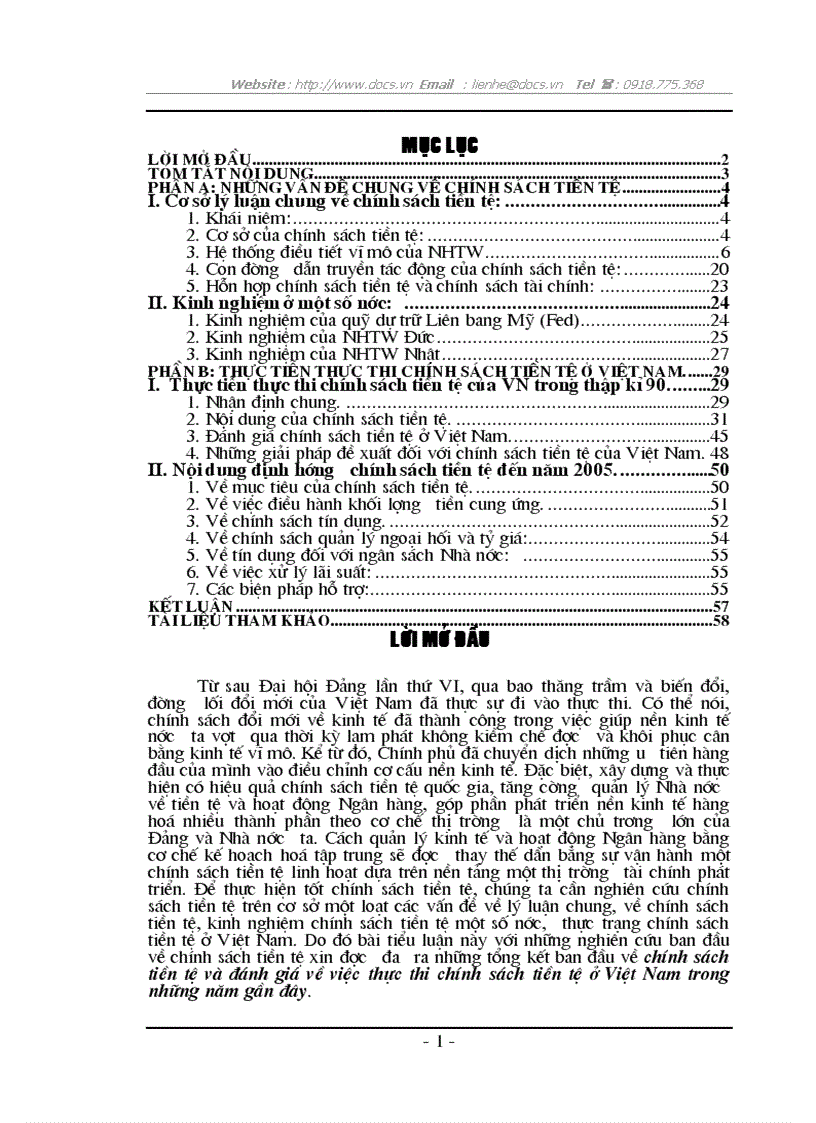 Chính sách tiền tệ đánh giá về việc thực thi chính sách tiền tệ ở VN trong những năm gần đây