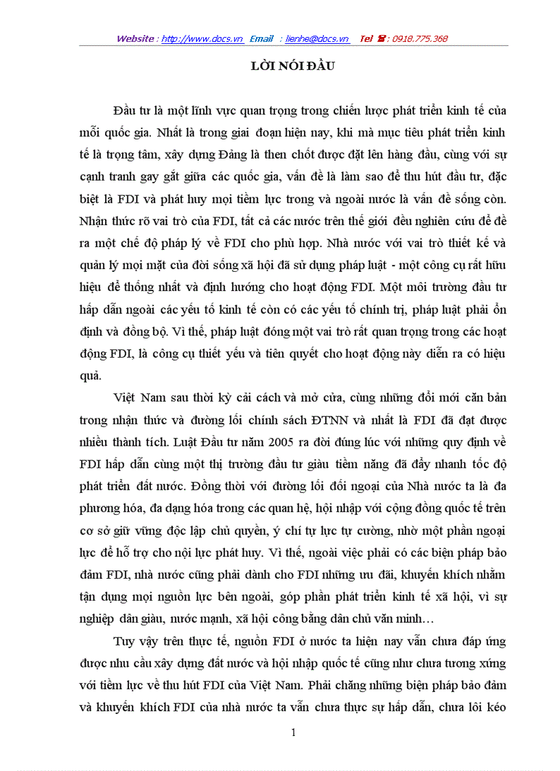 Một số vấn đề lý luận và thực tiễn về các biện pháp bảo đảm và khuyến khích đầu tư trực tiếp nước ngoài tại Việt Nam