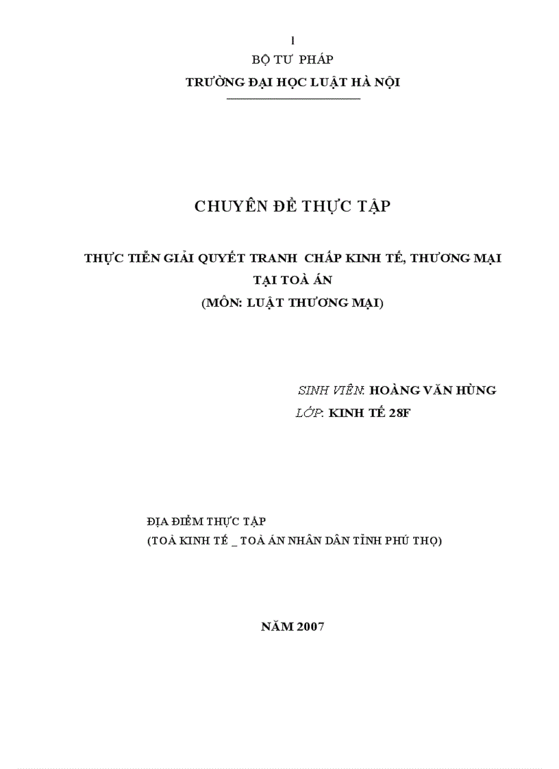 Thực tiễn giải quyết tranh chấp kinh tế thương mại tại toà án