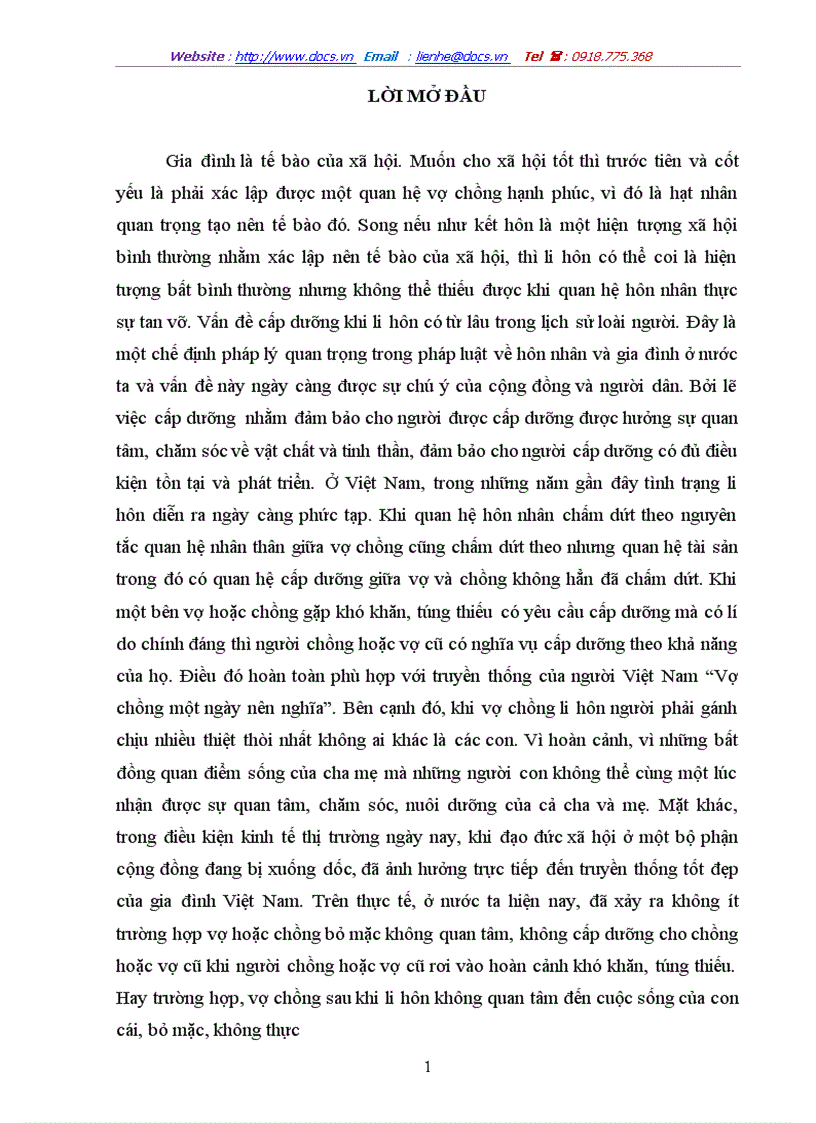 Một số vấn đề cấp dưỡng trong trường hợp li hôn