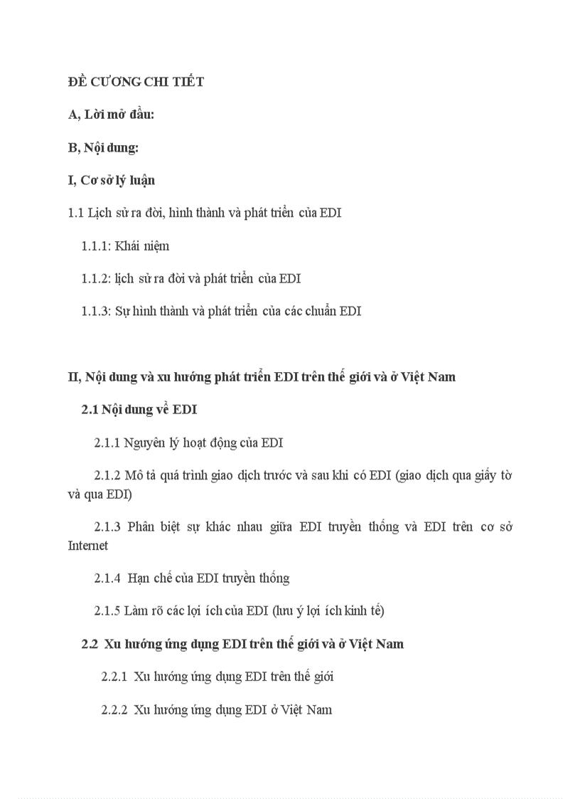 Bản chất và các loại hình trao đổi điện tử EDI Liên hệ với tình hình ứng dụng EDI ở Việt Nam trong lĩnh vực vận tải và cảng biển