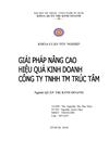 Giải pháp nâng cao hiệu quả hoạt động kinh doanh Công ty TNHH thương mại Trúc Tâm