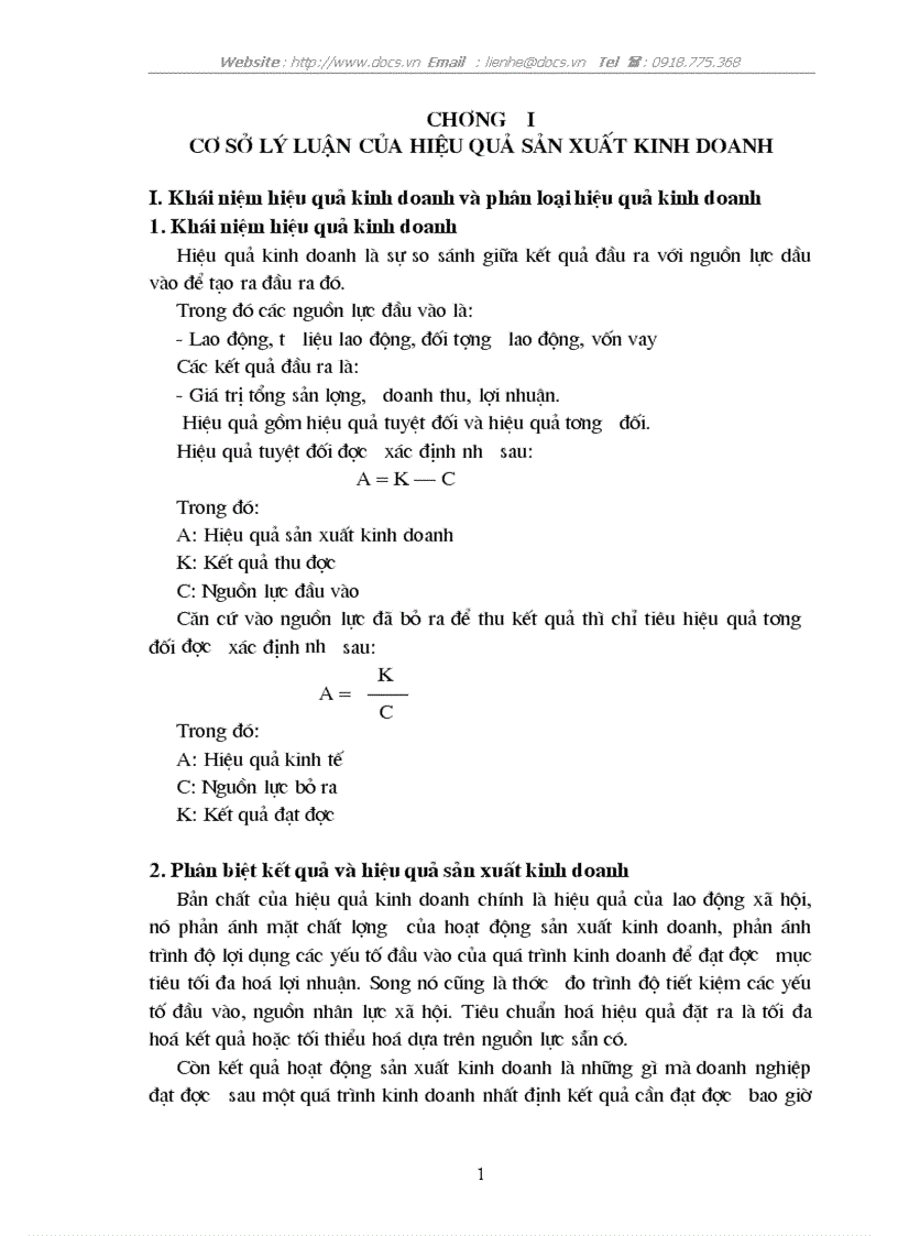 Ptích hiệu quả kinh doanh Nhà máy cơ khí Hồng Nam