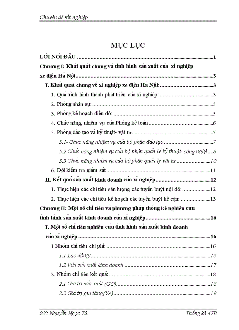 Nghiên cư u thô ng kê ti nh hi nh sa n xuâ t kinh doanh ta i Xi nghiê p xe điê n Ha Nô i qua ba năm 2006 2008