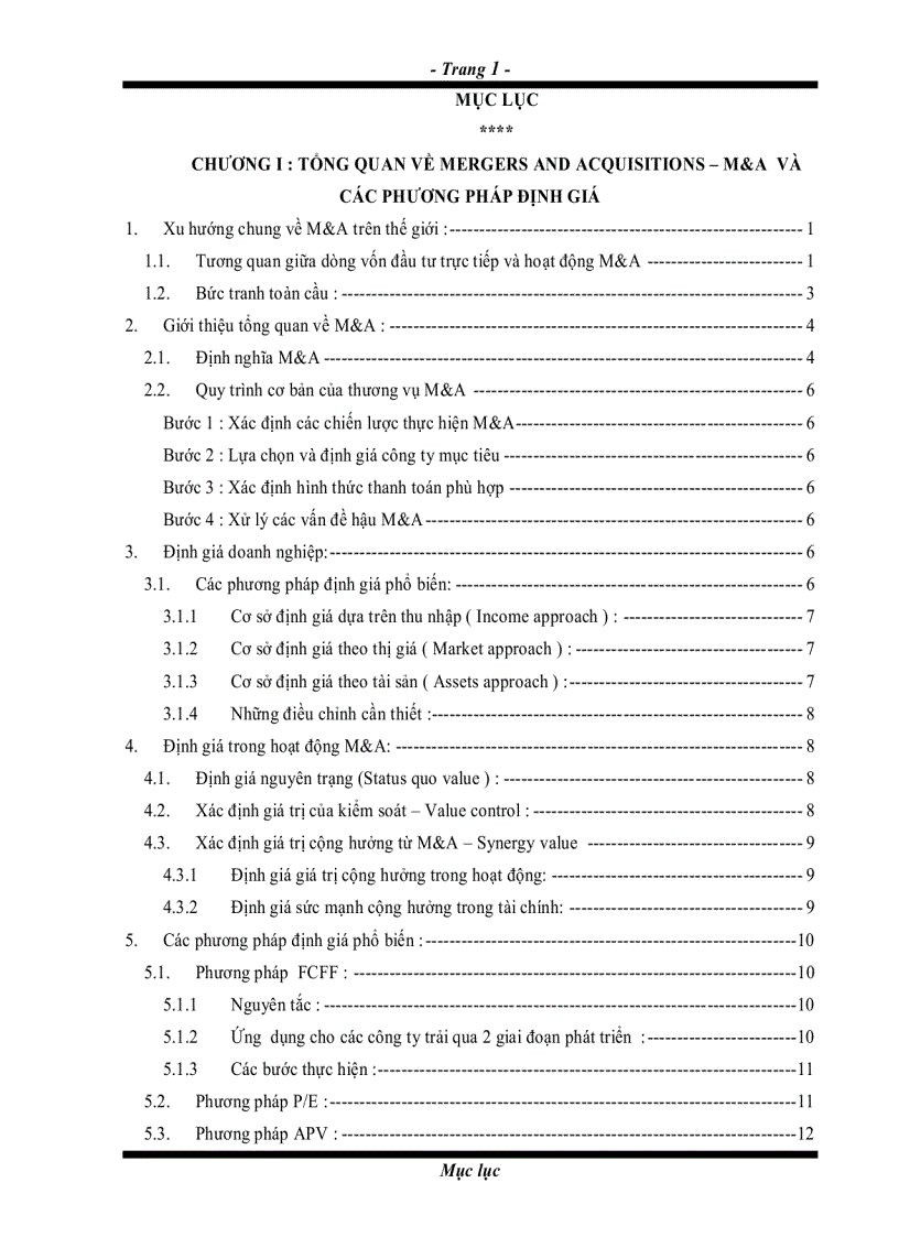 Định giá hợp lý hoạt động mergers and acqhisitions M A tại Việt Nam Lý luận và thực tiễn