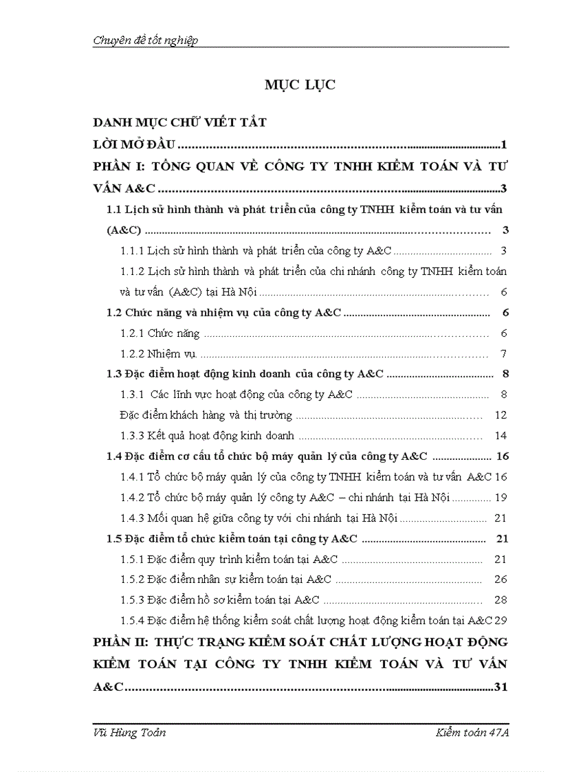 Tổng quan về công ty tnhh kiểm toán và tư vấn a c