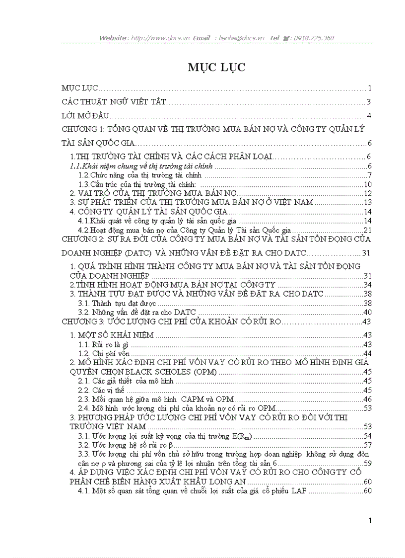 Ước lượng chi phí của khoản nợ vay có rủi ro