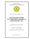 Thái độ doanh nghiệp về tuyển dụng lao động là người khuyết tật