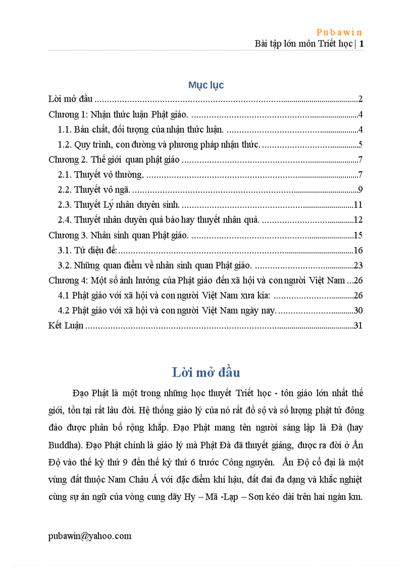 Triết học Phật giáo Ấn Độ cổ đại và ảnh hưởng của Phật giáo đến đời sống xã hội và văn hóa Việt Nam