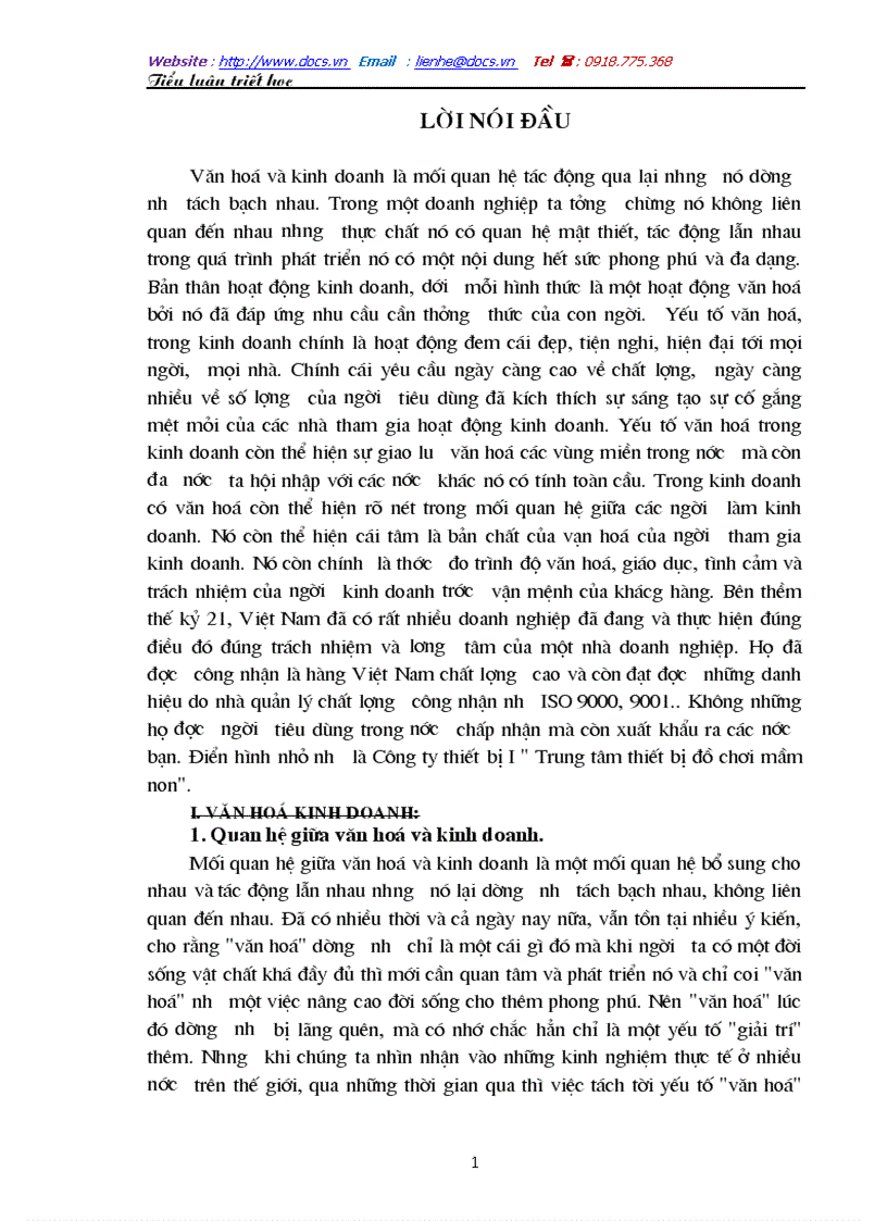Vai trò của văn hóa kinh doanh ở việt nam