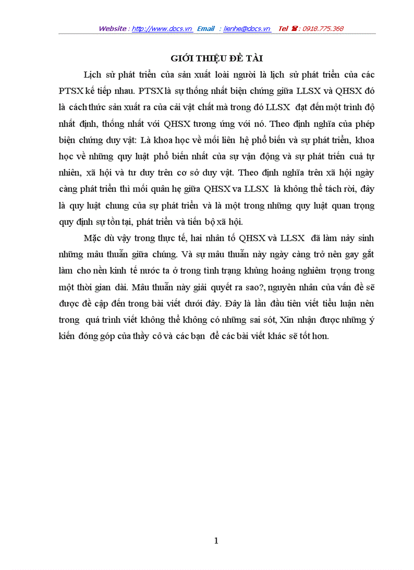 Giải pháp việc vận dụng quản lý sản xuất phù hợp với tính chất trình độ của LLSX ở nước ta