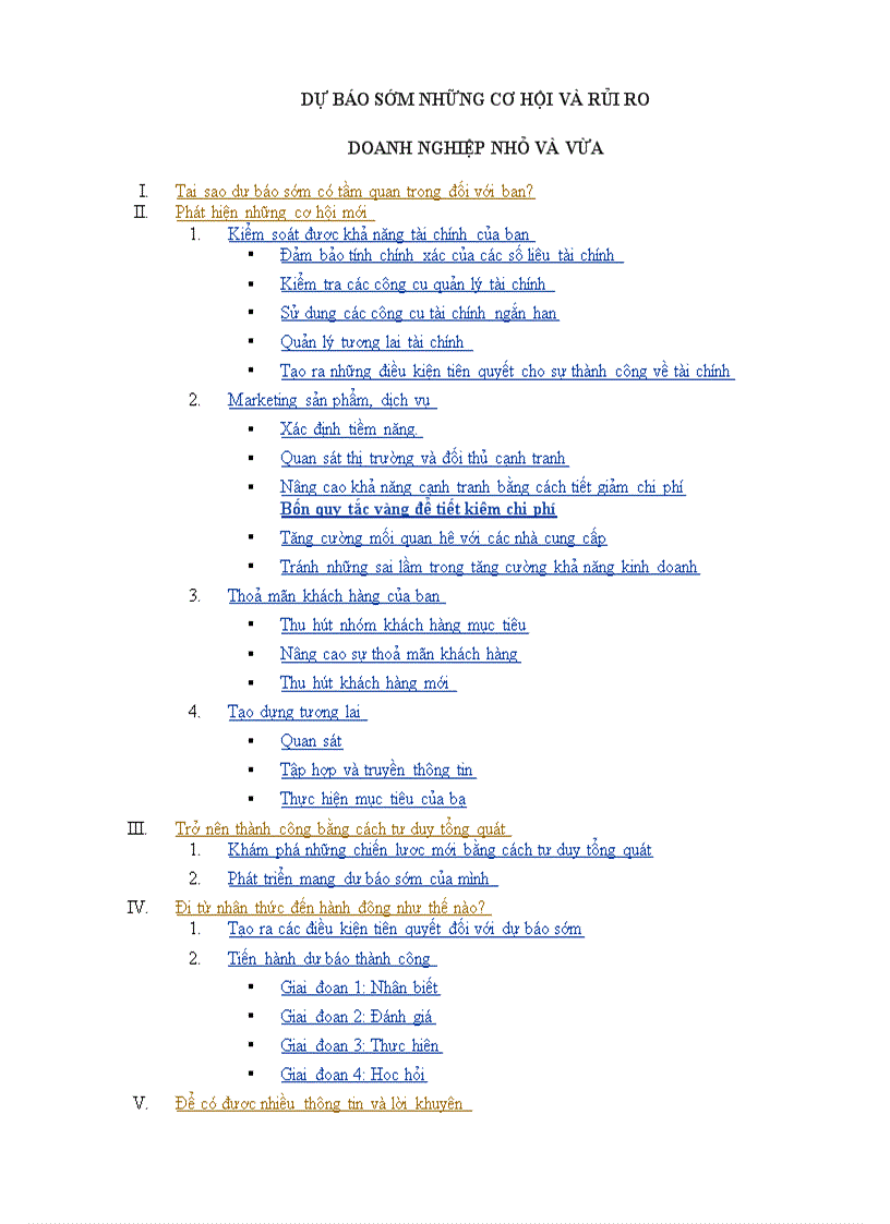 Dự báo sớm những cơ hội và rủi ro doanh nghiệp nhỏ và vừa